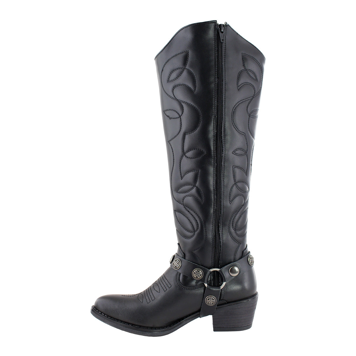 Bota Alta Vaquera 96501 Davina Piel Negra