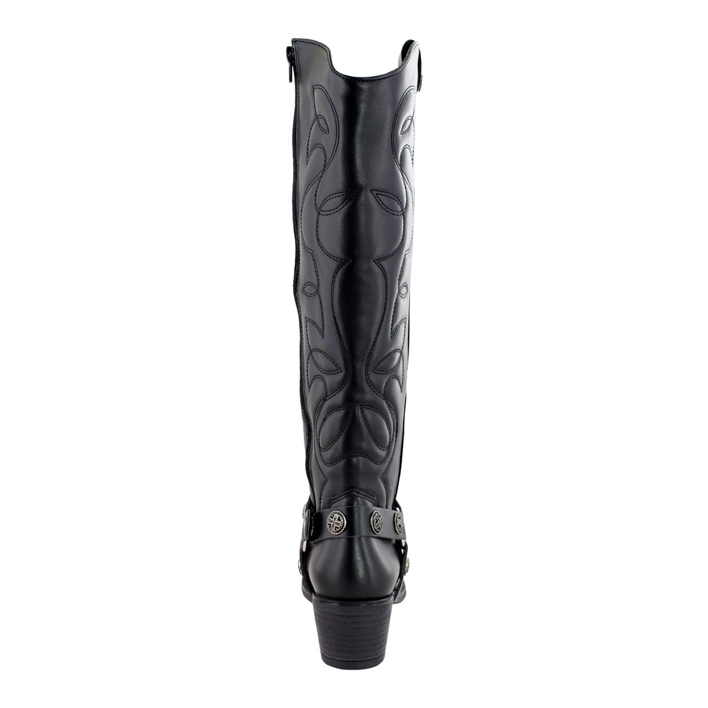Bota Alta Vaquera 96501 Davina Piel Negra