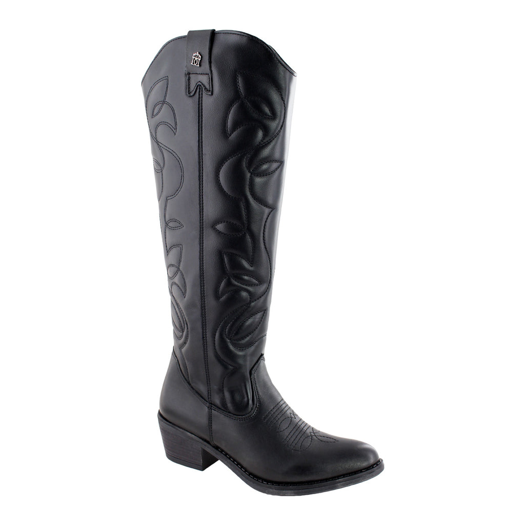 Bota Alta Vaquera 96501 Davina Piel Negra
