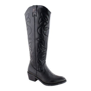 Bota Alta Vaquera 96501 Davina Piel Negra