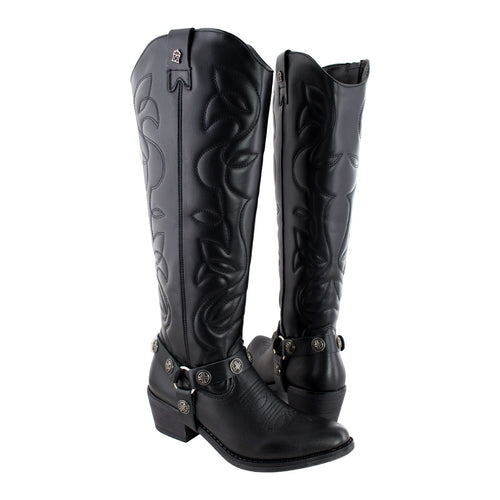 Bota Alta Vaquera 96501 Davina Piel Negra