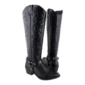Bota Alta Vaquera 96501 Davina Piel Negra
