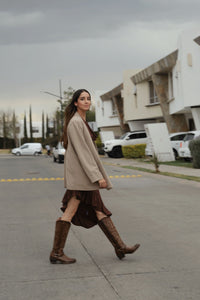 Bota Alta Vaquera 96503 Piel Davina Shedrón