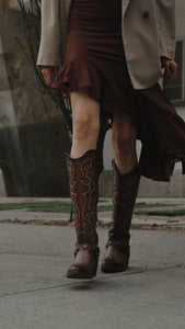 Bota Alta Vaquera 96503 Piel Davina Shedrón