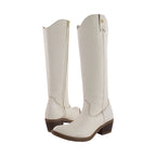 Bota Alta Vaquera Mujer 96505 Davina Piel Beige