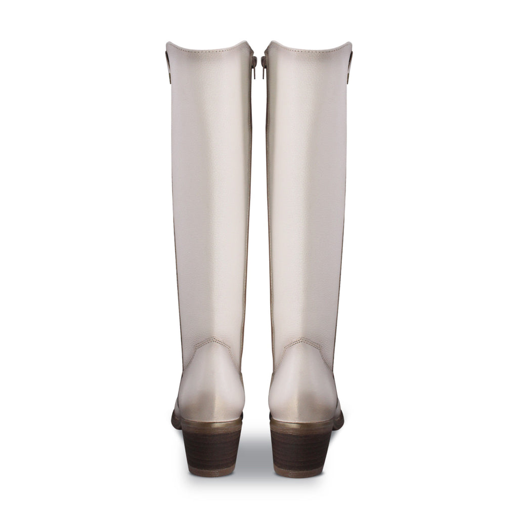 Rosa 96505 Bota Vaquera Alta Piel Marfil, vista 2