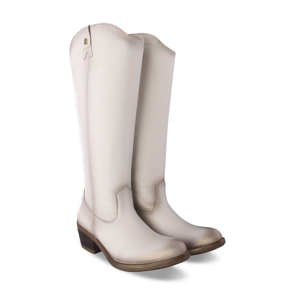 Rosa 96505 Bota Vaquera Alta Piel Marfil, vista 4