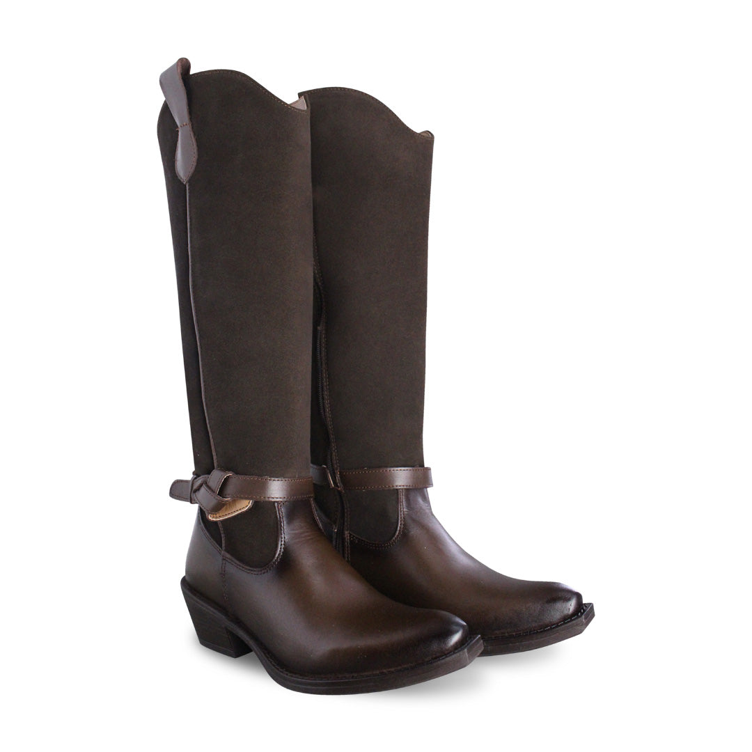 Bota Vaquera Mujer 96506 Piel Davina Madera