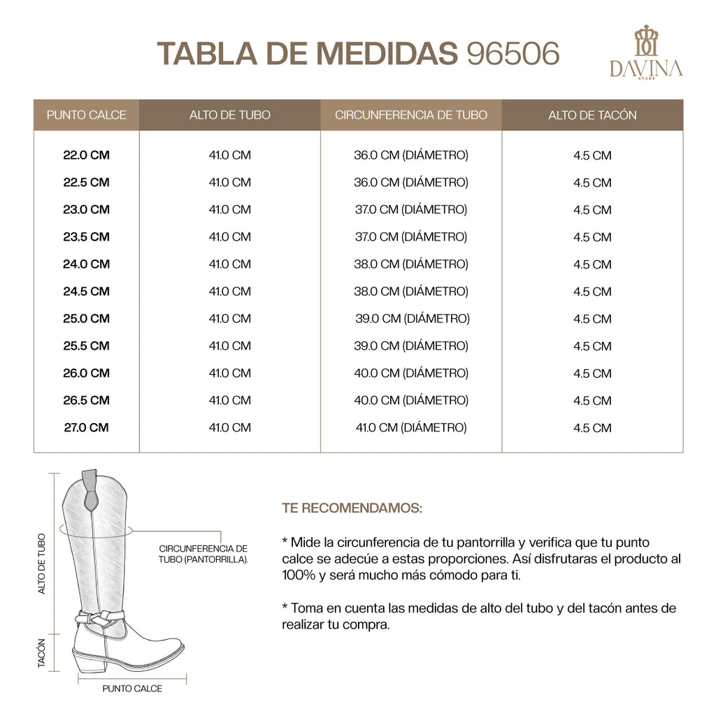 Bota Vaquera Mujer 96506 Piel Davina Madera