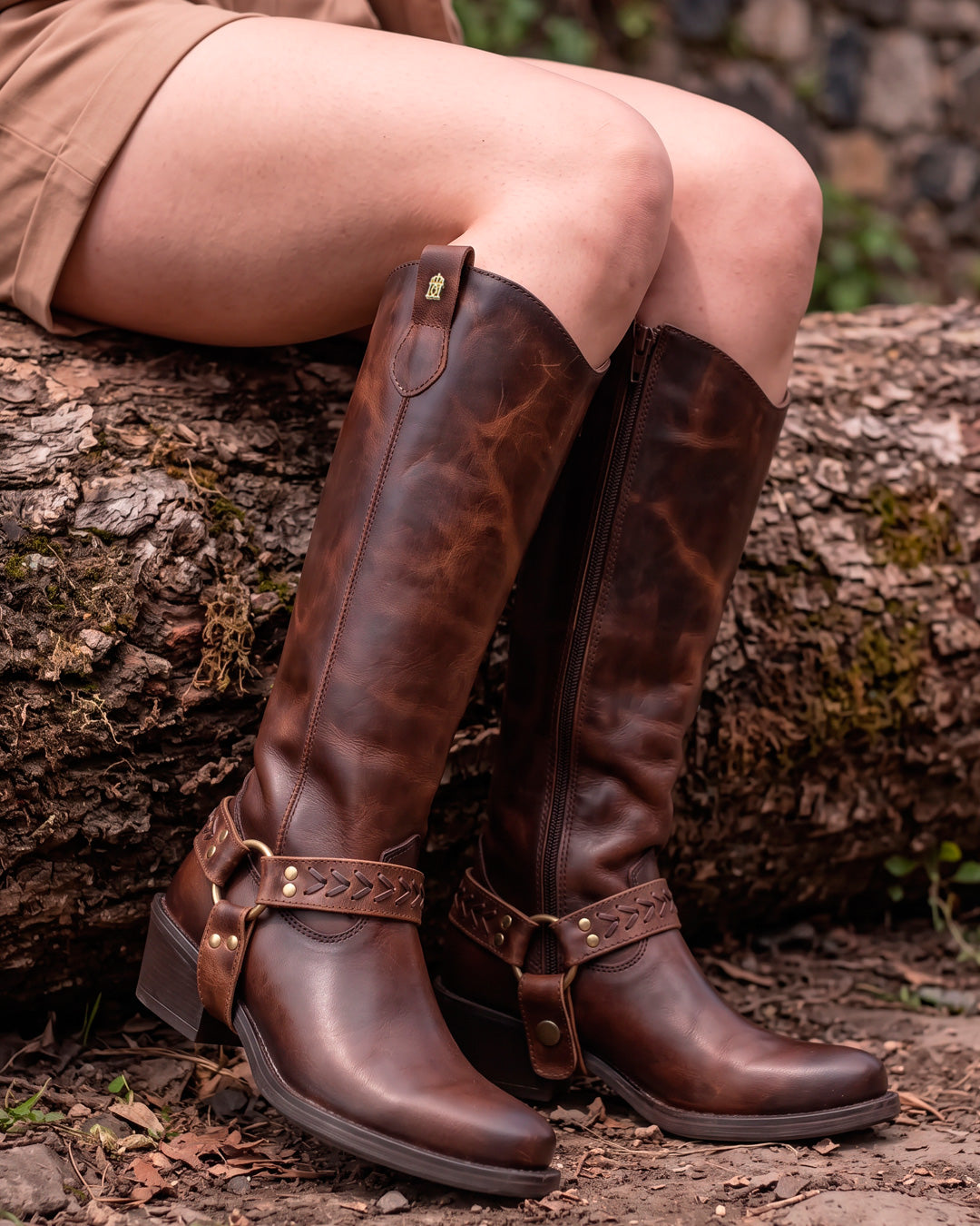 Bota Vaquera Alta Mujer 96507 Piel Café Oscuro