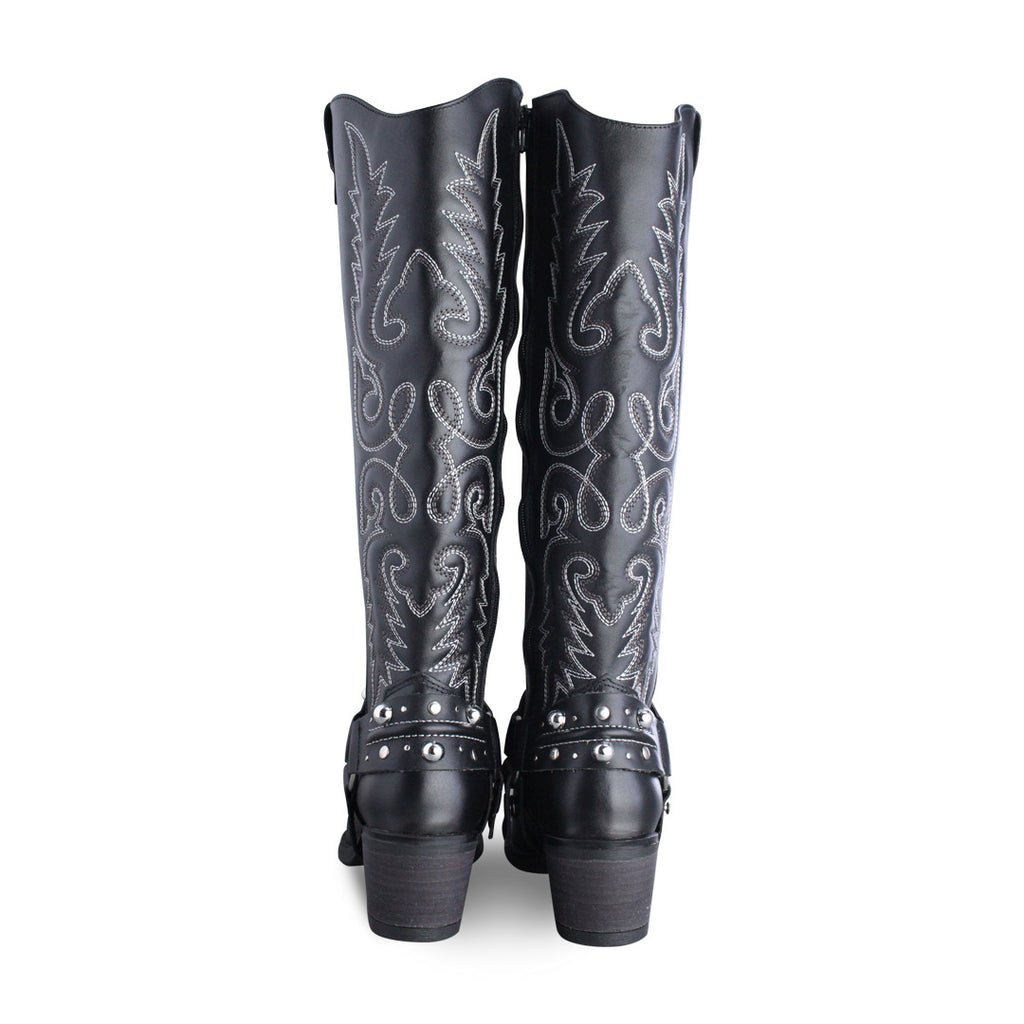 Bota Vaquera Alta de Mujer 96532 Davina Katia Negro