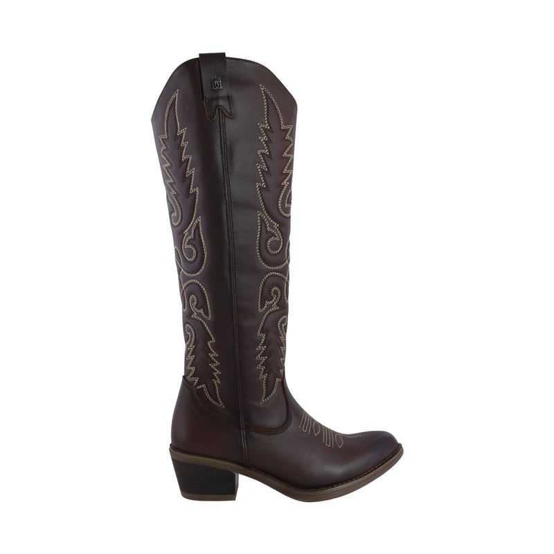 Bota Vaquera Alta Mujer 96533 Davina Piel Brandy