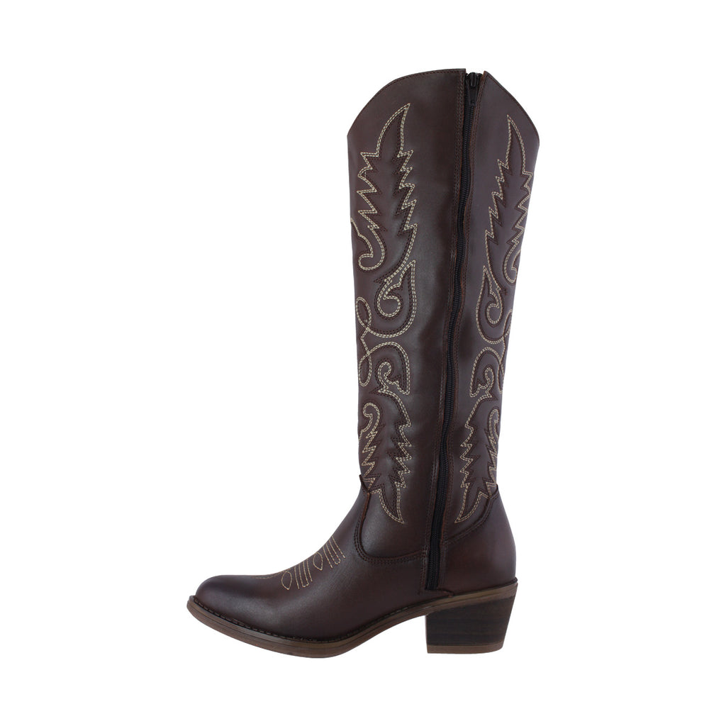 Bota Alta Vaquera Mujer 96533 Davina Piel Brandy