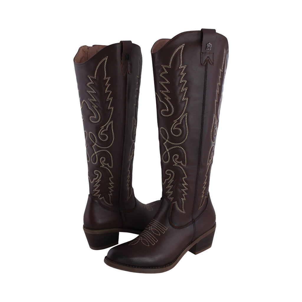 Bota Alta Vaquera Mujer 96533 Davina Piel Brandy