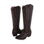 Bota Alta Vaquera Mujer 96533 Davina Piel Brandy