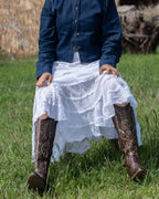 Bota Alta Vaquera Mujer 96533 Davina Piel Brandy