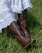 Bota Alta Vaquera Mujer 96533 Davina Piel Brandy