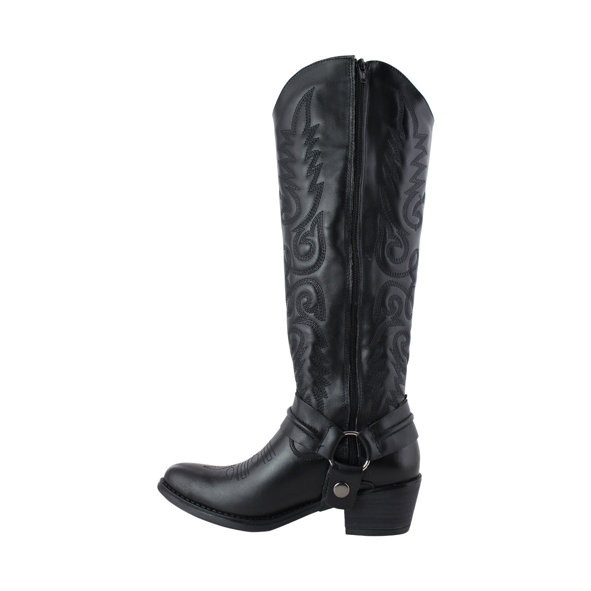 Bota Alta Vaquera Mujer 96534 Davina Piel Negro