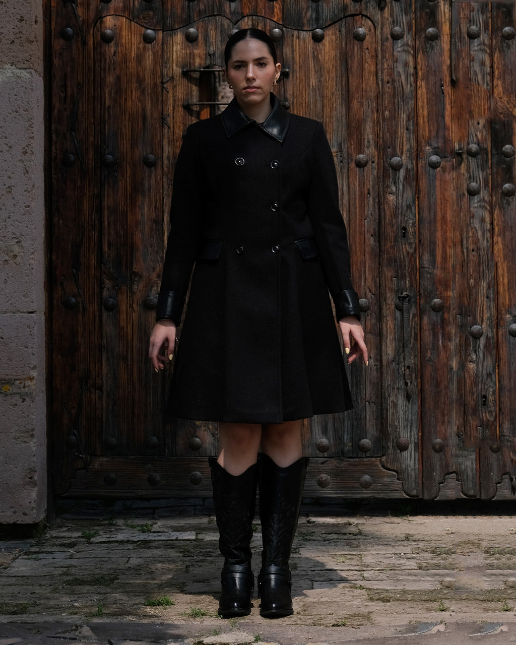 Bota Alta Vaquera Mujer 96534 Davina Piel Negro