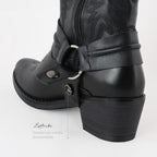 Bota Alta Vaquera Mujer 96534 Davina Piel Negro
