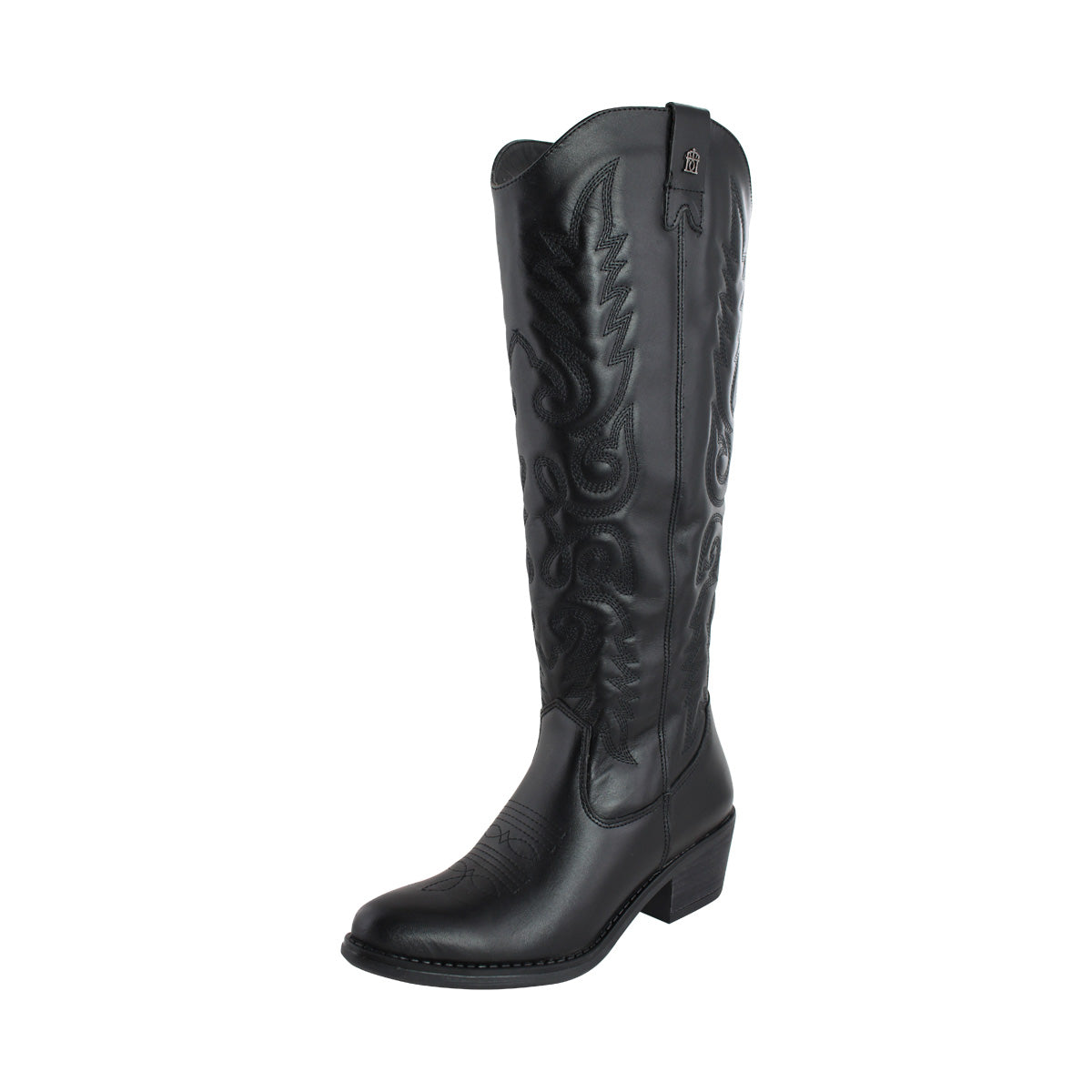 Bota Alta Vaquera Mujer 96534 Davina Piel Negro