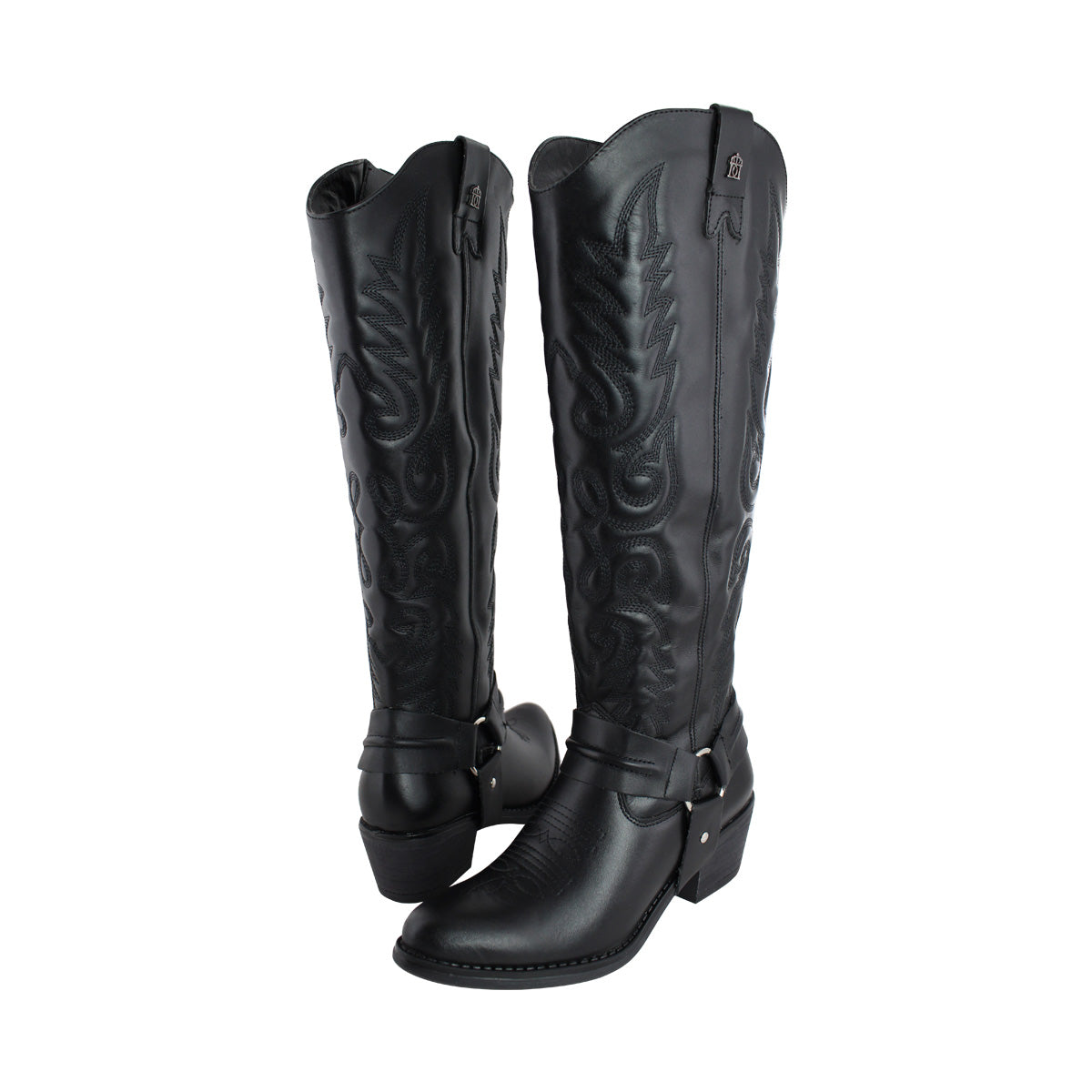 Bota Alta Vaquera Mujer 96534 Davina Piel Negro