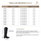 Bota Alta Vaquera Mujer 96534 Davina Piel Negro