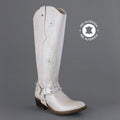 Bota Alta Vaquera Mujer 96539 Piel Marfil