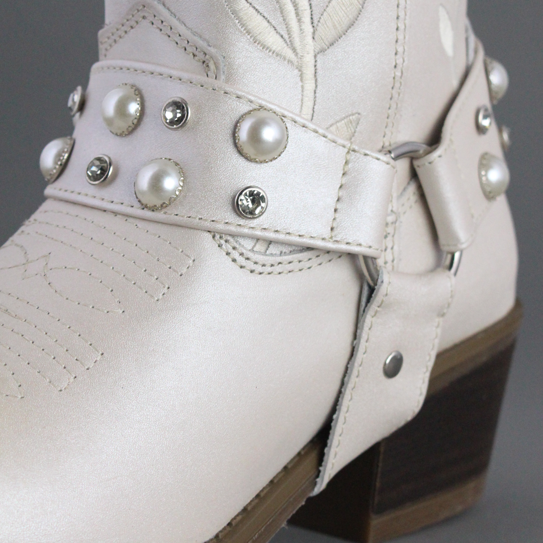 Bota Alta Vaquera Mujer 96539 Piel Marfil