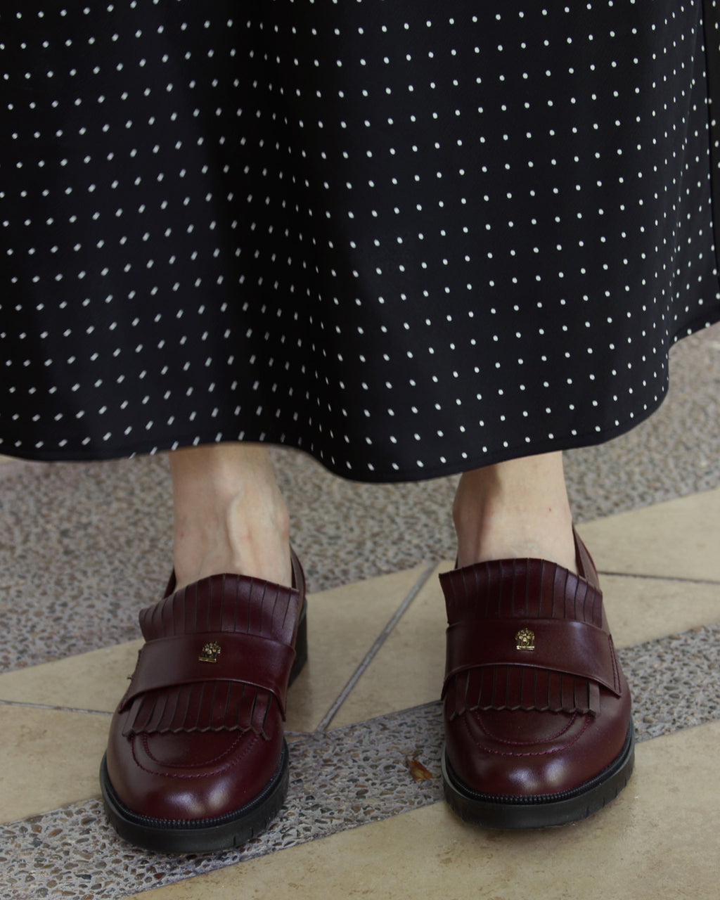 Mocasín de Mujer 9654 Piel Davina Vino