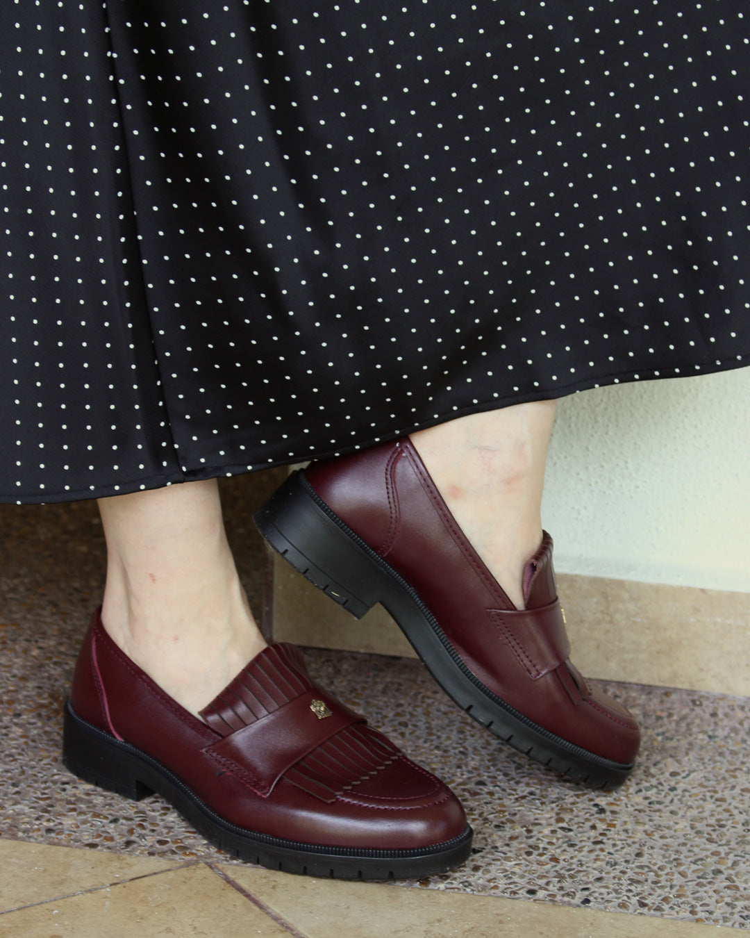 Mocasín de Mujer 9654 Piel Davina Vino