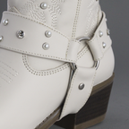 Bota Alta Vaquera Mujer 96540 Piel Marfil