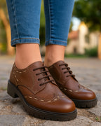 Mocasín de Mujer 9672 Piel Davina Café