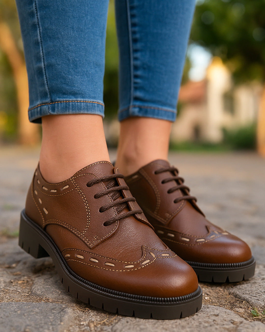 Mocasín de Mujer 9672 Piel Davina Café