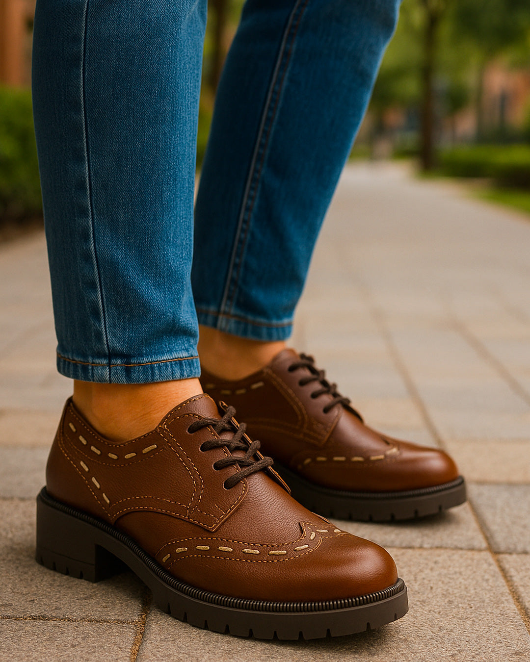 Mocasín de Mujer 9672 Piel Davina Café