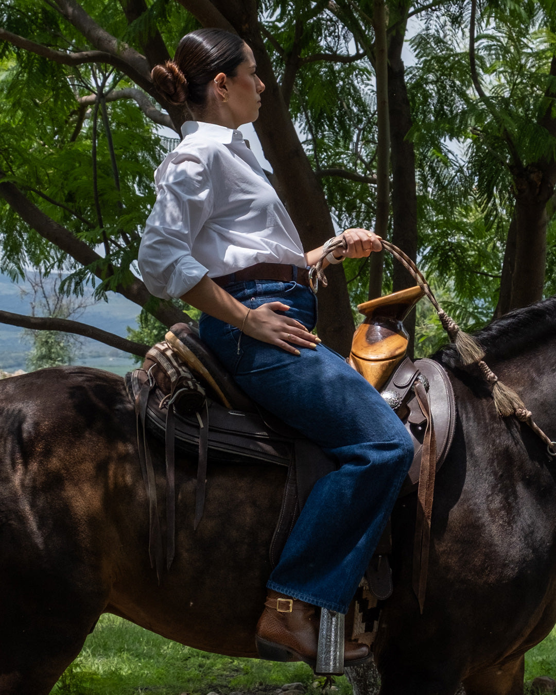 Botín Vaquero 97001 Davina Piel Shedrón