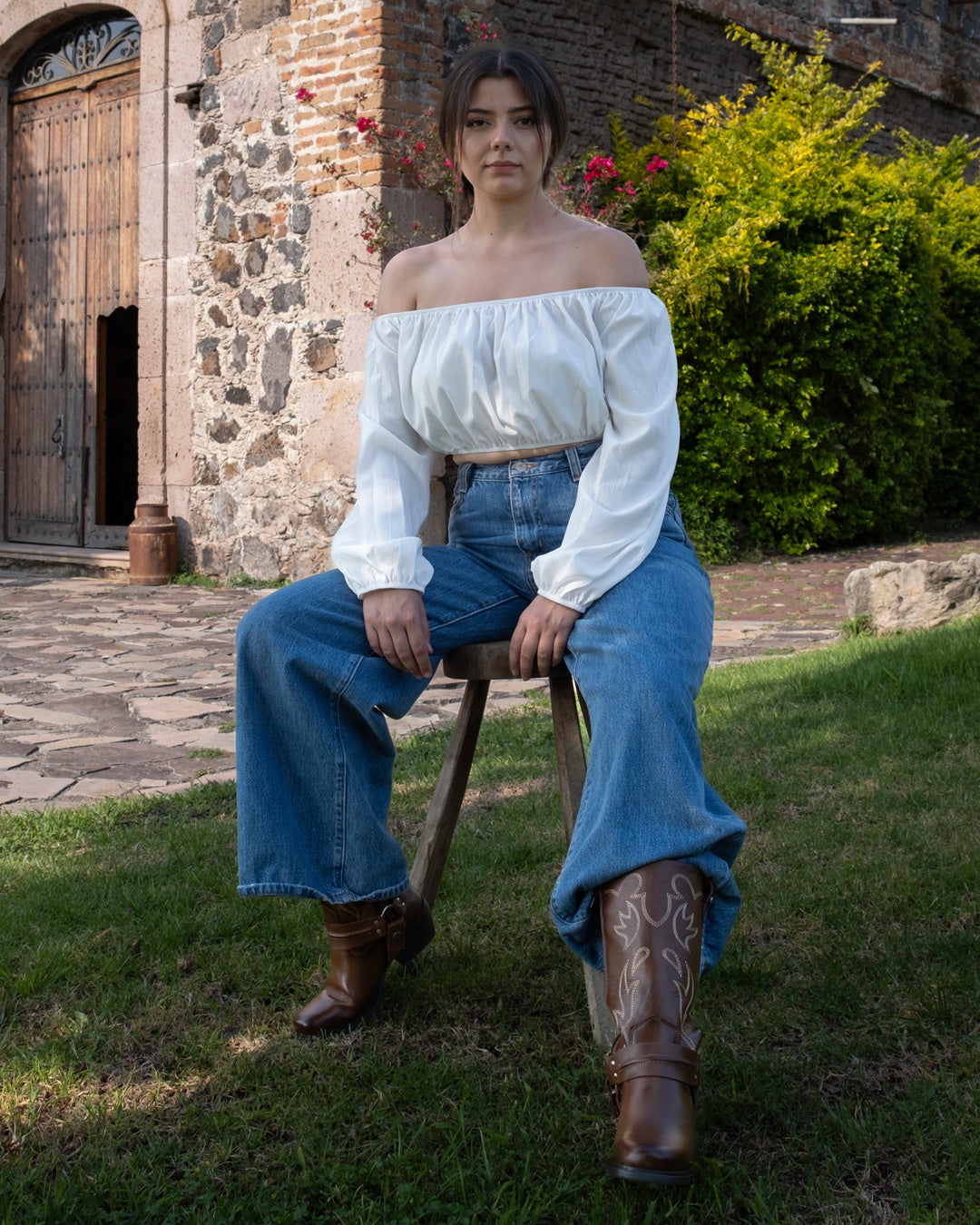 Bota Vaquera Dama 97400 Davina Piel Shedrón