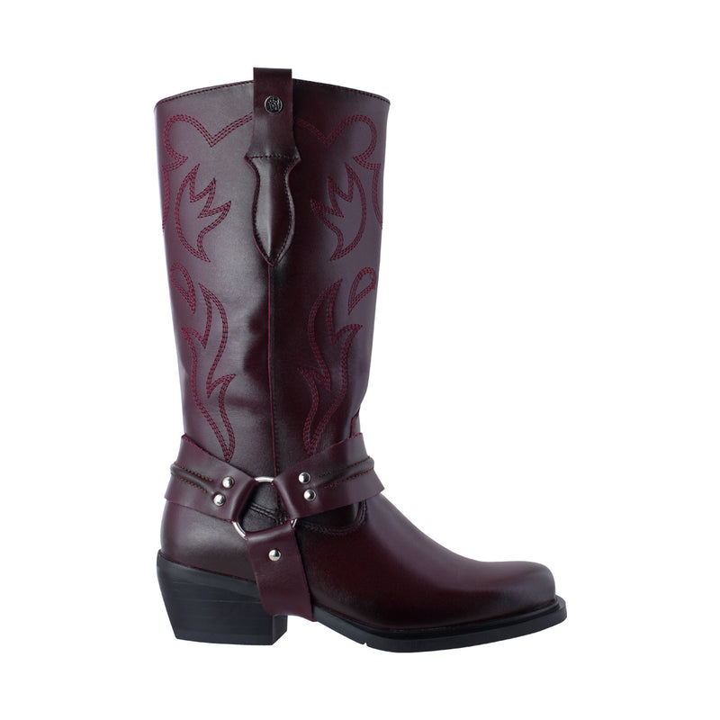 Bota Vaquera Mujer 97400 Davina Piel Vino
