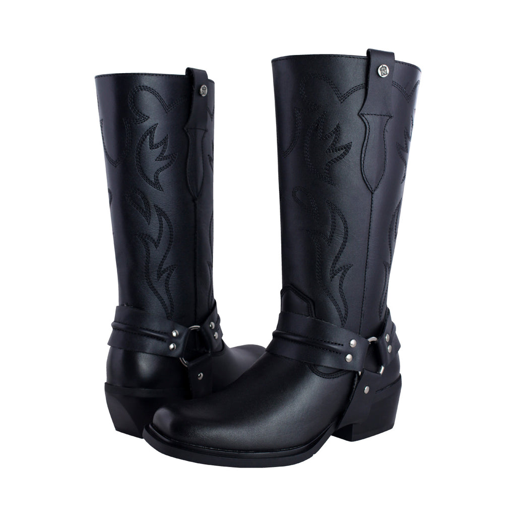 Bota Vaquera Mujer 97400 Davina Piel Negra