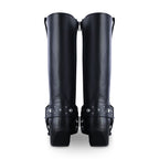 Bota vaquera Mujer 97401 Piel Negro con adorno tipo estribo