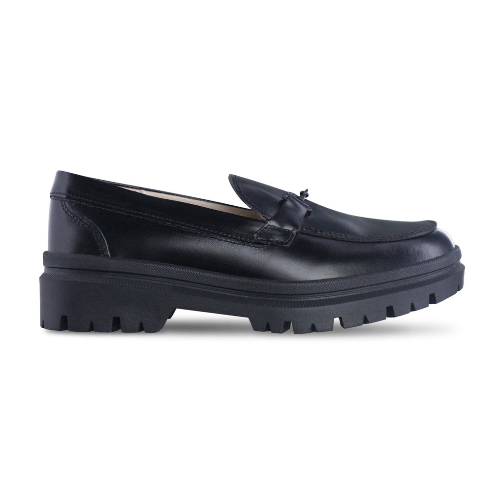Mocasín Mujer 9967 Piel Negro con herraje de corazón