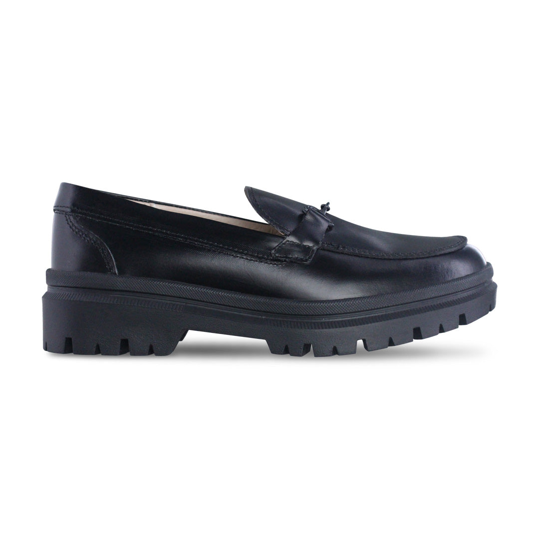 Mocasín Mujer 9967 Piel Negro con herraje de corazón