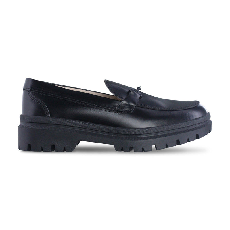 Mocasín Mujer 9967 Piel Negro con herraje de corazón