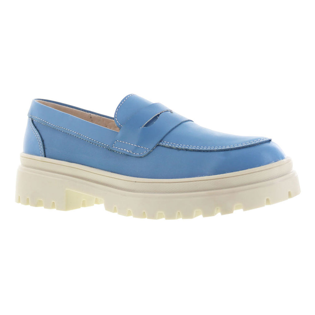 Mocasín Mujer 9970 Davina Piel Azul con Antifaz
