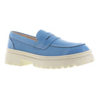 Mocasín Mujer 9970 Davina Piel Azul con Antifaz