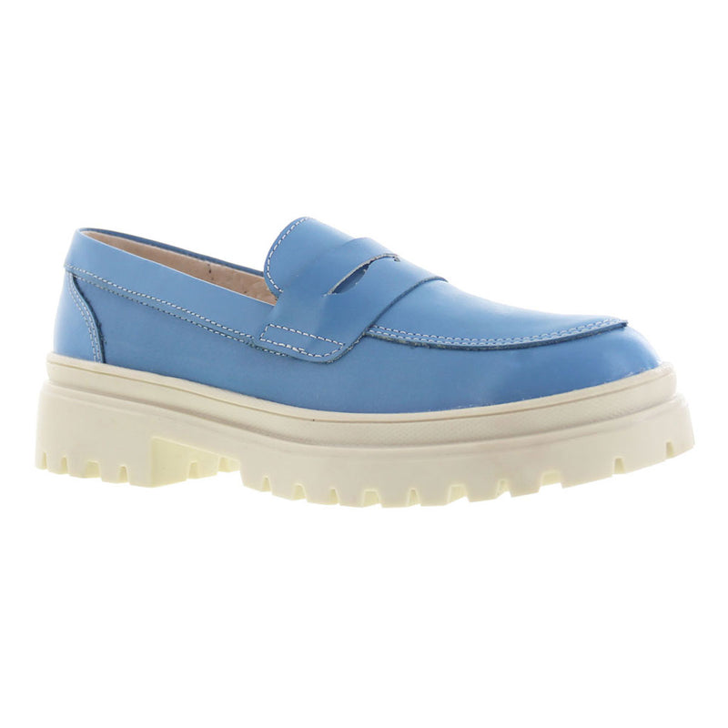 Mocasín Mujer 9970 Davina Piel Azul con Antifaz