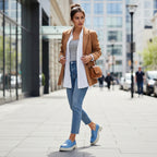 Mocasín Mujer 9970 Davina Piel Azul con Antifaz