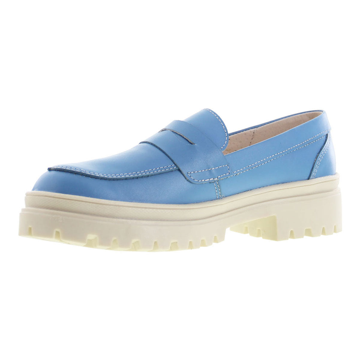 Mocasín Mujer 9970 Davina Piel Azul con Antifaz