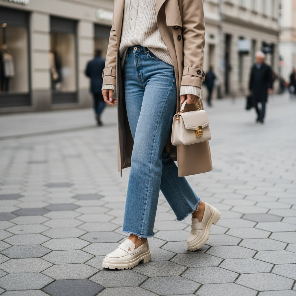 Mocasín Mujer 9972 Davina Piel Beige