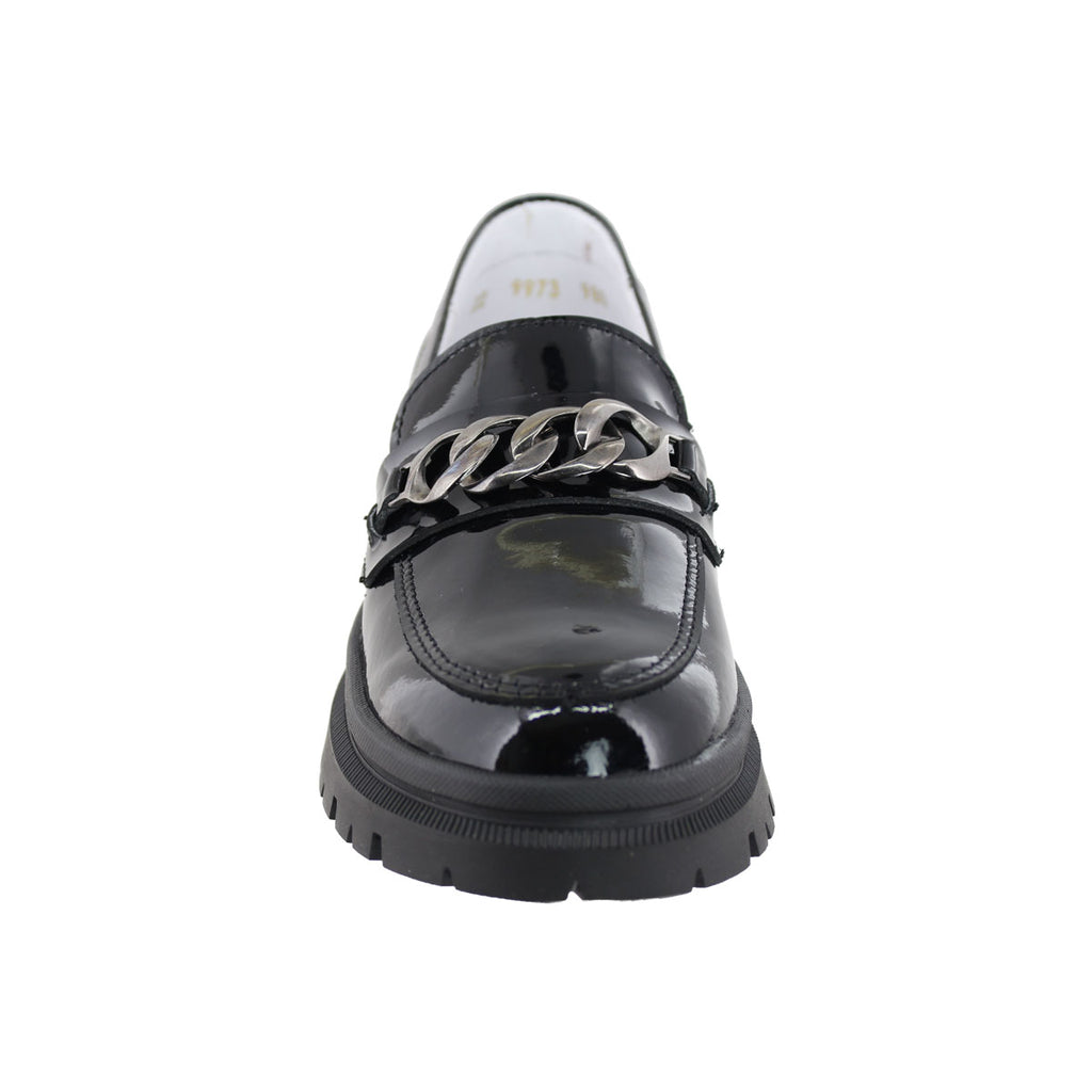 Mocasín de Mujer 9973 Charol Davina Negro con Correa